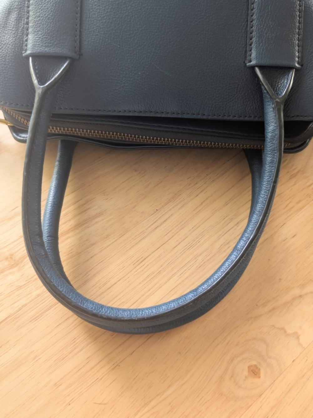 Fossil Lana Navy Leather Satchel Handbag - Picture 9 of 14